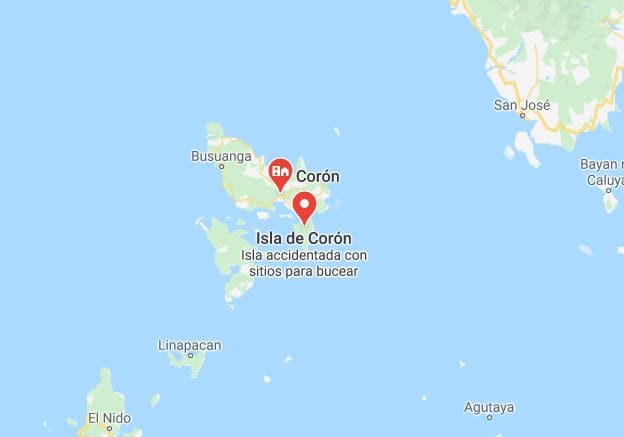 Mapa coron island hoppings