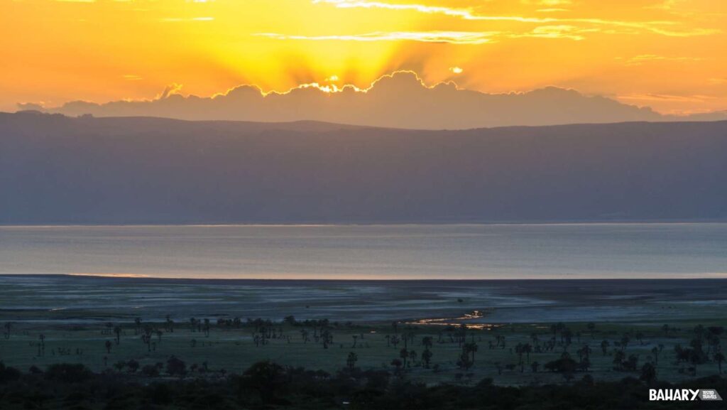 Lago Eyasi en Tanzania atardecer